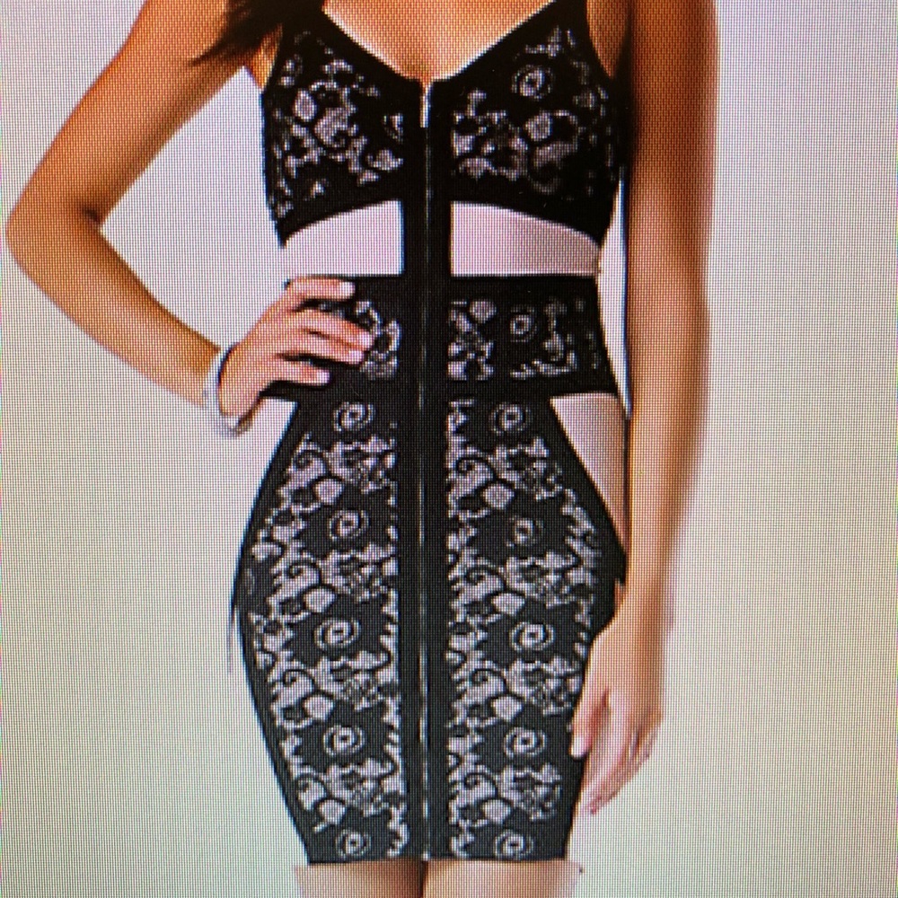 Bebe lace detail dress